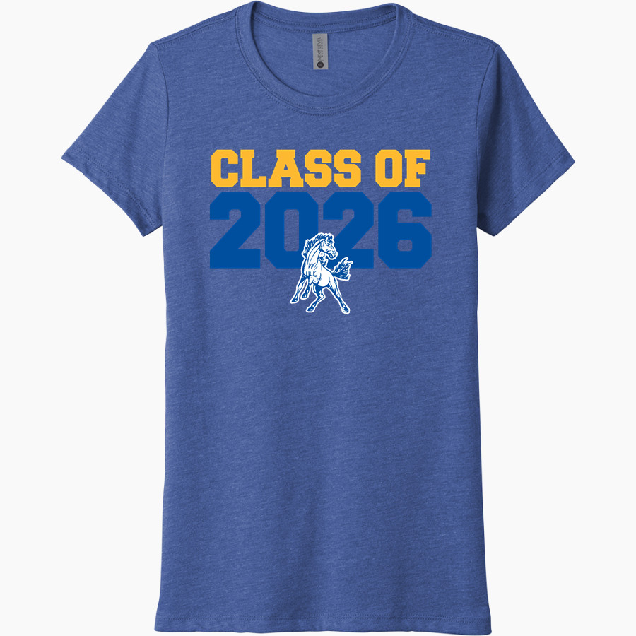 MOUNT MARKHAM HIGH SCHOOL MUSTANGS <span class="pdp-name-mascot">MOUNT MARKHAM MUSTANGS</span> Next Level Women's Tri-Blend Tee