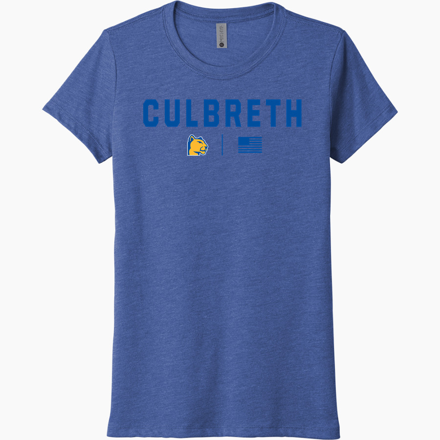 CULBRETH Cougars <span class="pdp-name-mascot">GREY CULBRETH MIDDLE SCHOOL Cougars</span> Next Level Women's Tri-Blend Tee