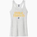 Owosso Trojans <span class="pdp-name-mascot">Owosso Trojans</span> Next Level Apparel Women's Tri-Blend Racerback Tank Front Thumbnail