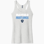 Mayfield Junior School Mustangs Online Store Next Level Apparel Women's Tri-Blend Racerback Tank Front Thumbnail