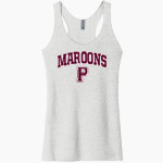 PERRY HIGH SCHOOL MAROONS Next Level Apparel Women's Tri-Blend Racerback Tank Front Thumbnail