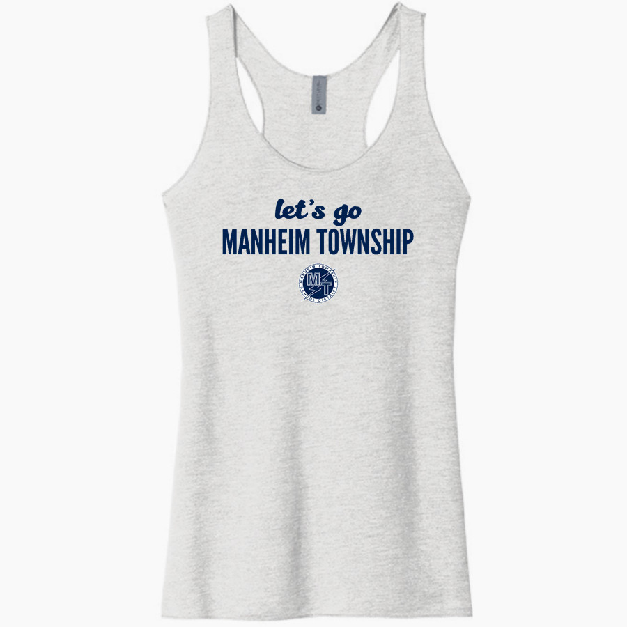 MANHEIM TOWNSHIP HIGH SCHOOL BLUE STREAKS <span class="pdp-name-mascot">MANHEIM TOWNSHIP BLUE STREAKS</span> Next Level Apparel Women's Tri-Blend Racerback Tank