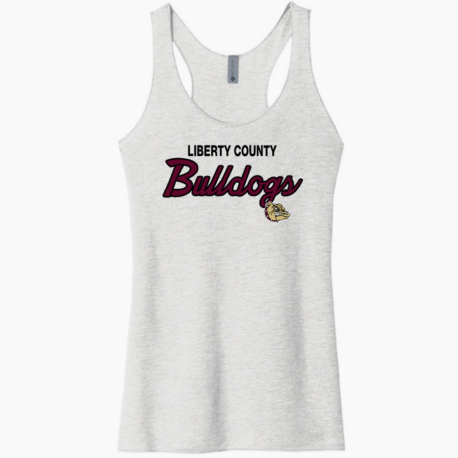 LIBERTY COUNTY HIGH SCHOOL BULLDOGS <span class="pdp-name-mascot">LIBERTY COUNTY BULLDOGS</span> Next Level Apparel Women's Tri-Blend Racerback Tank