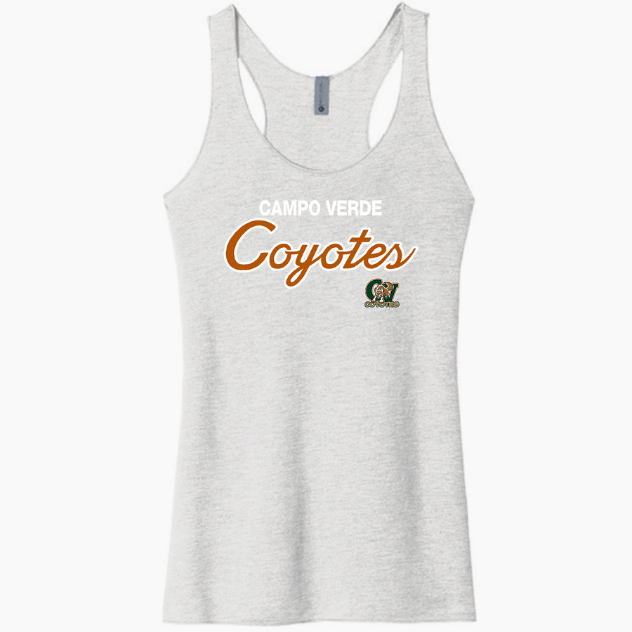 CAMPO VERDE HIGH SCHOOL COYOTES <span class="pdp-name-mascot">CAMPO VERDE COYOTES</span> Next Level Apparel Women's Tri-Blend Racerback Tank