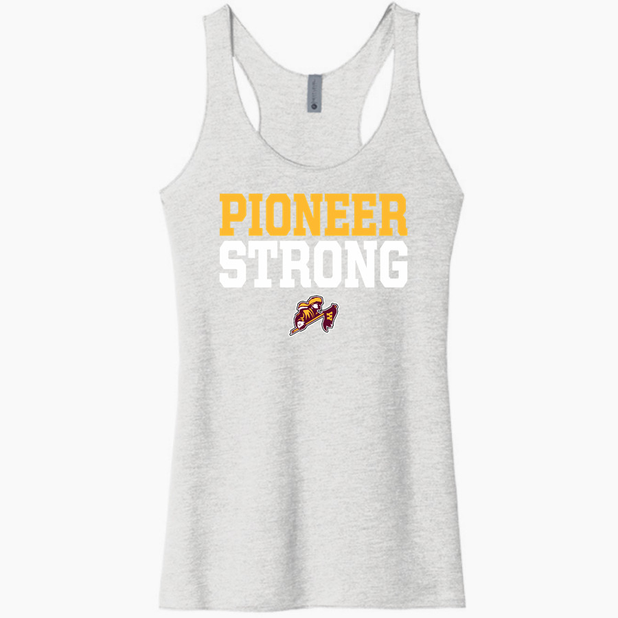 WICHITA WEST HIGH SCHOOL PIONEERS <span class="pdp-name-mascot">WICHITA WEST PIONEERS</span> Next Level Apparel Women's Tri-Blend Racerback Tank