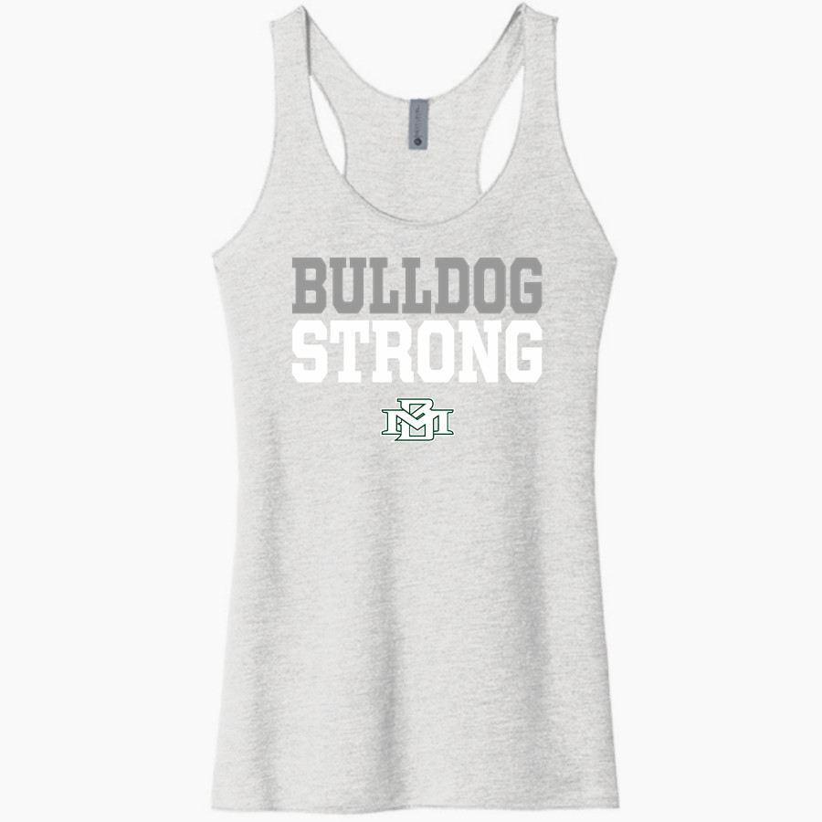 Marion Bulldogs <span class="pdp-name-mascot">Marion Bulldogs</span> Next Level Apparel Women's Tri-Blend Racerback Tank