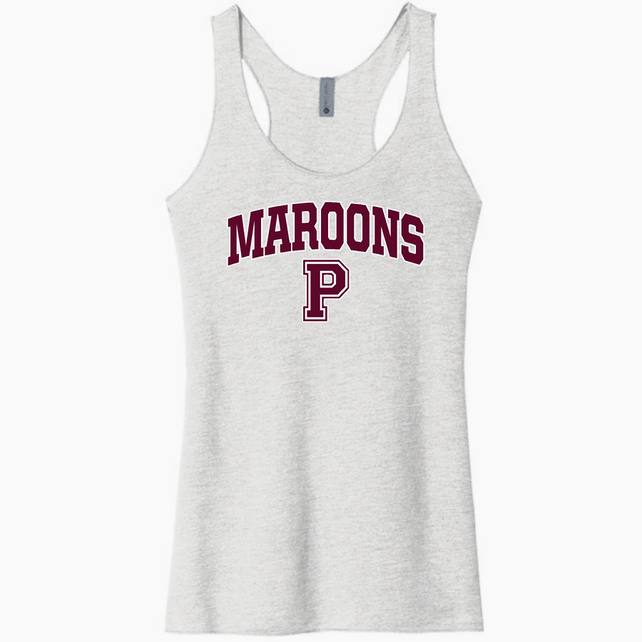 PERRY HIGH SCHOOL MAROONS Next Level Apparel Women's Tri-Blend Racerback Tank
