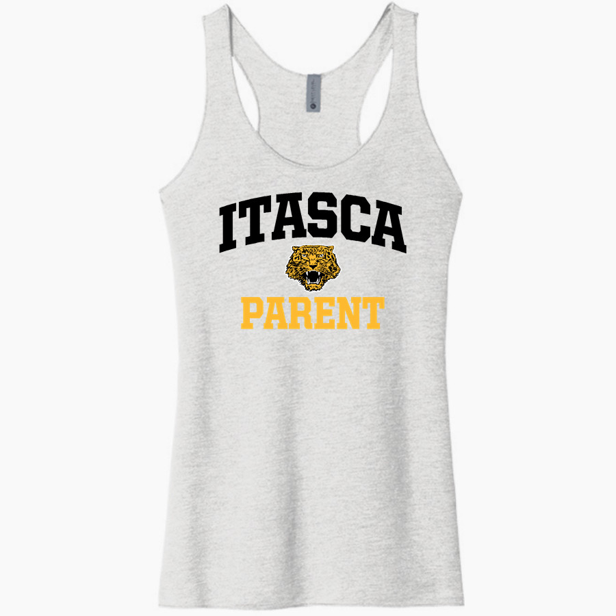 ITASCA HIGH SCHOOL WAMPUS CATS <span class="pdp-name-mascot">ITASCA WAMPUS CATS</span> Next Level Apparel Women's Tri-Blend Racerback Tank