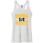 MONROE HIGH SCHOOL HORNETS <span class="pdp-name-mascot">MONROE HORNETS</span> Next Level Apparel Women's Tri-Blend Racerback Tank Front Thumbnail