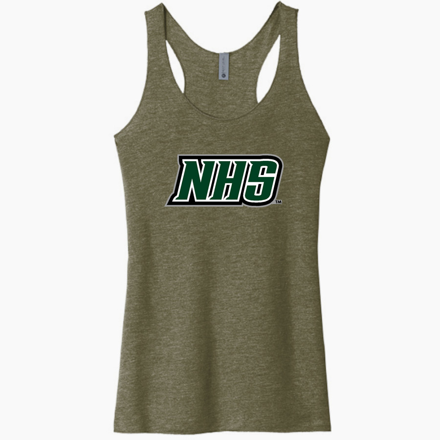 NEW HAMPTON HUSKIES <span class="pdp-name-mascot">NEW HAMPTON SCHOOL HUSKIES</span> Next Level Apparel Women's Tri-Blend Racerback Tank
