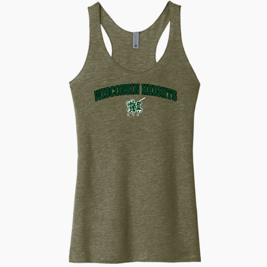 Wisconsin Heights High School Vanguards <span class="pdp-name-mascot">Wisconsin Heights High School</span> Next Level Apparel Women's Tri-Blend Racerback Tank