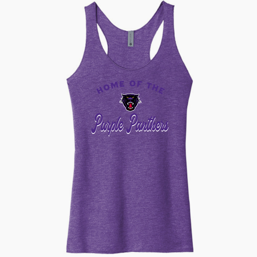 WATERVILLE HIGH SCHOOL PURPLE PANTHERS <span class="pdp-name-mascot">WATERVILLE PURPLE PANTHERS</span> Next Level Apparel Women's Tri-Blend Racerback Tank