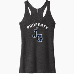 John Glenn Bobcats Next Level Apparel Women's Tri-Blend Racerback Tank Front Thumbnail