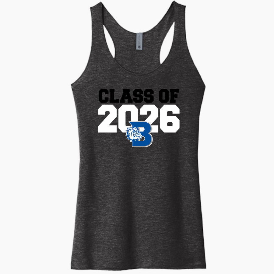 BANDERA HIGH SCHOOL BULLDOGS Next Level Apparel Women's Tri-Blend Racerback Tank