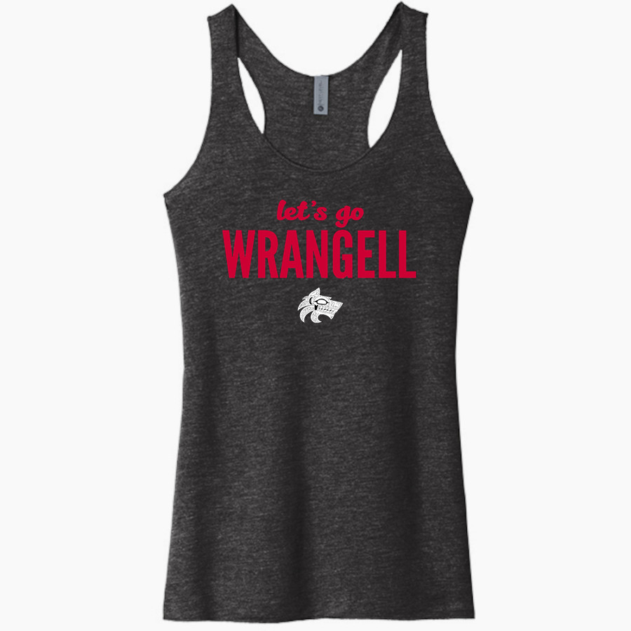 Wrangell Wolves <span class="pdp-name-mascot">Wrangell Wolves</span> Next Level Apparel Women's Tri-Blend Racerback Tank