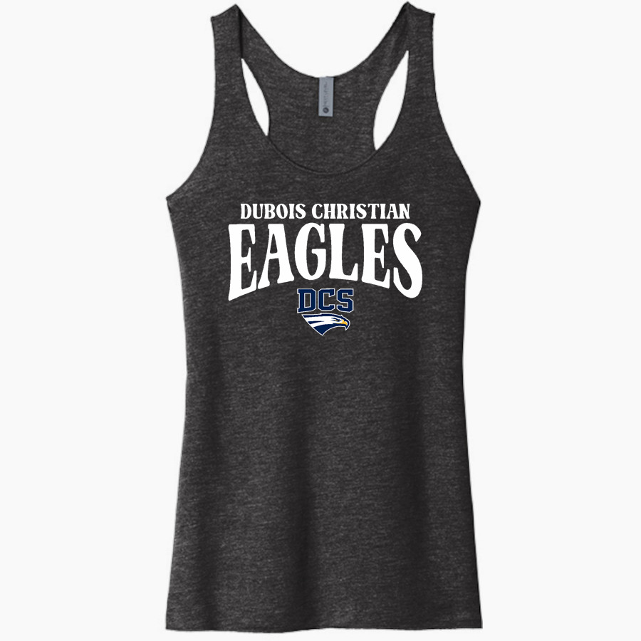DUBOIS CHRISTIAN SCHOOLS EAGLES <span class="pdp-name-mascot">DUBOIS EAGLES</span> Next Level Apparel Women's Tri-Blend Racerback Tank