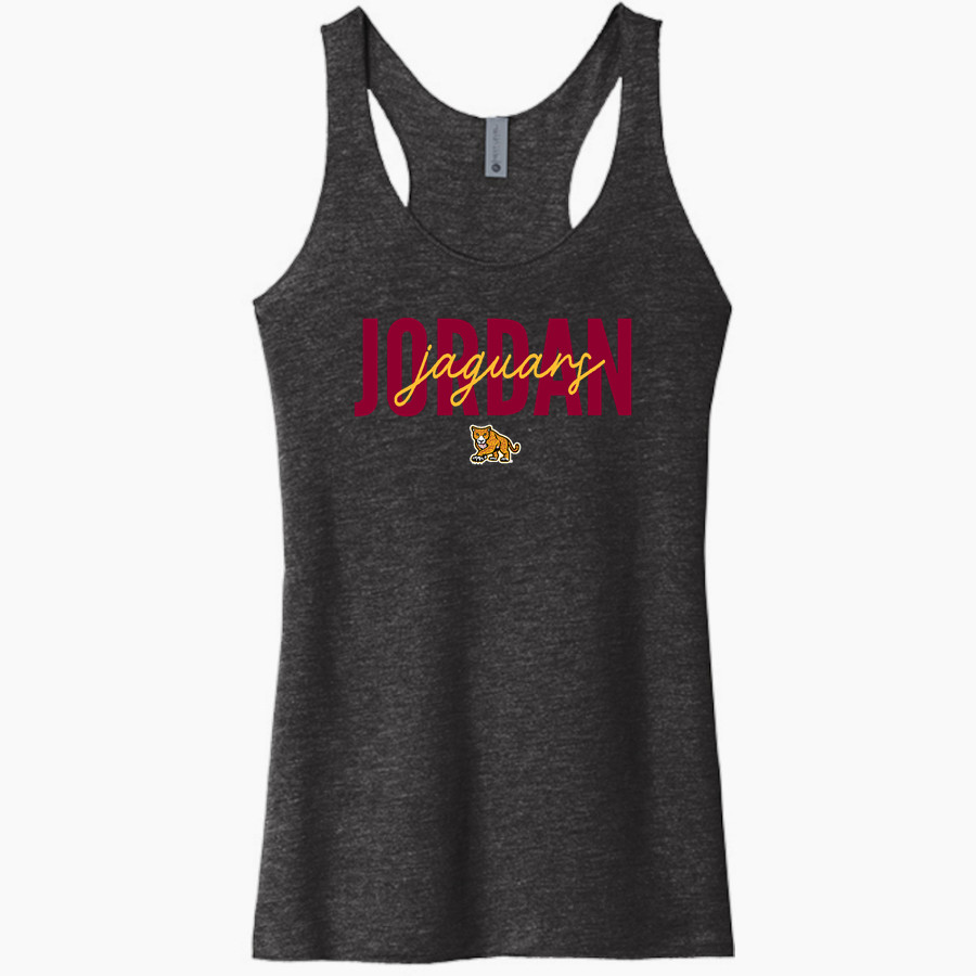 Jordan Jaguars The Official Store <span class="pdp-name-mascot">Jordan Jaguars</span> Next Level Apparel Women's Tri-Blend Racerback Tank