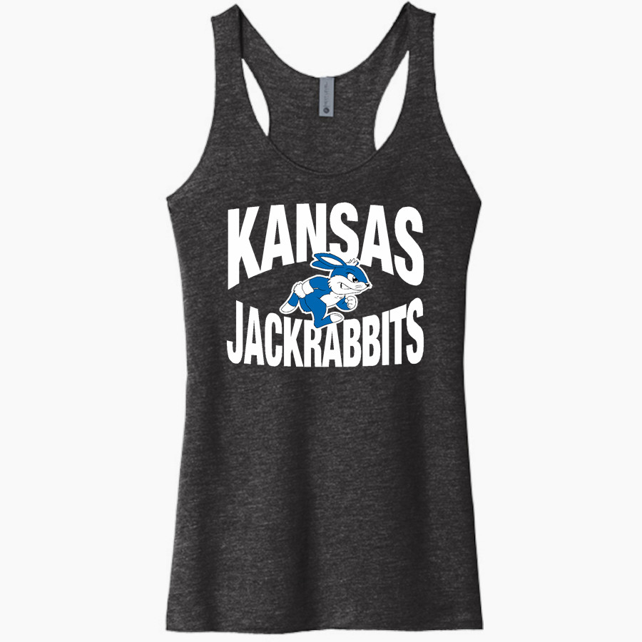 Kansas Jackrabbits <span class="pdp-name-mascot">Kansas School Jackrabbits</span> Next Level Apparel Women's Tri-Blend Racerback Tank