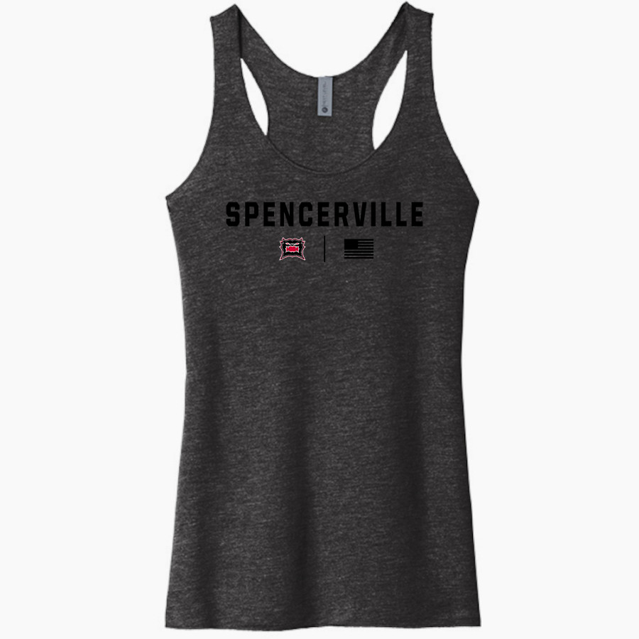 SPENCERVILLE HIGH SCHOOL BEARCATS <span class="pdp-name-mascot">SPENCERVILLE BEARCATS</span> Next Level Apparel Women's Tri-Blend Racerback Tank