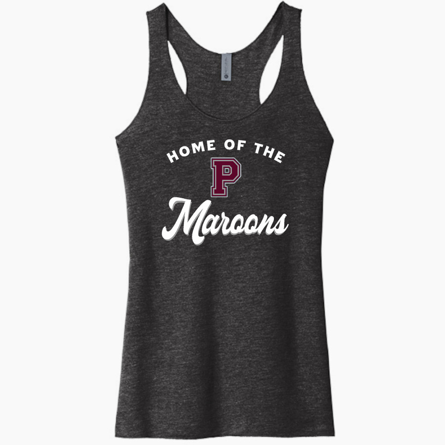 PERRY HIGH SCHOOL MAROONS <span class="pdp-name-mascot">PERRY MAROONS</span> Next Level Apparel Women's Tri-Blend Racerback Tank
