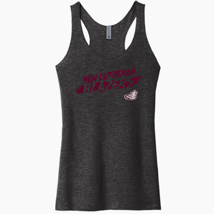 NEW Lutheran BLAZERS <span class="pdp-name-mascot">NORTHEASTERN WI LUTHERAN BLAZERS</span> Next Level Apparel Women's Tri-Blend Racerback Tank