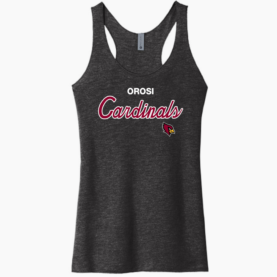 OROSI HIGH SCHOOL CARDINALS <span class="pdp-name-mascot">OROSI CARDINALS</span> Next Level Apparel Women's Tri-Blend Racerback Tank