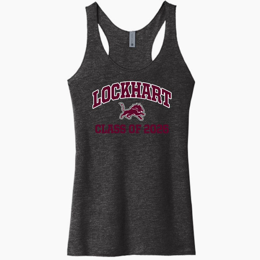 LOCKHART HIGH SCHOOL LIONS <span class="pdp-name-mascot">LOCKHART LIONS</span> Next Level Apparel Women's Tri-Blend Racerback Tank