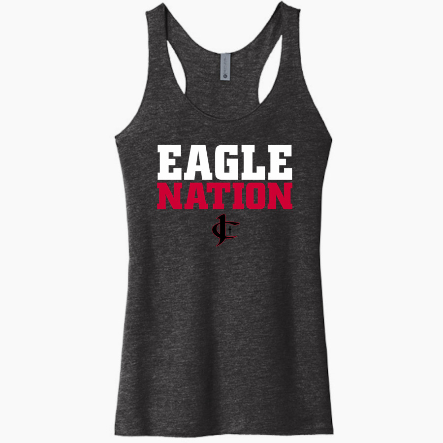 Jupiter Christian Eagles <span class="pdp-name-mascot">Jupiter Eagles</span> Next Level Apparel Women's Tri-Blend Racerback Tank