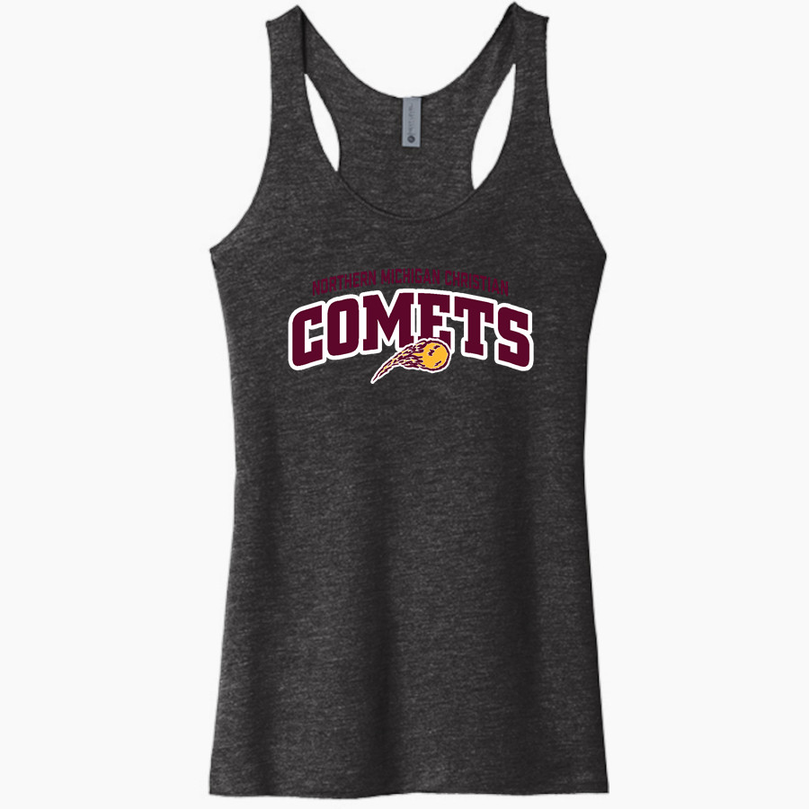 NORTHERN MICHIGAN CHRISTIAN HS COMETS Next Level Apparel Women's Tri-Blend Racerback Tank