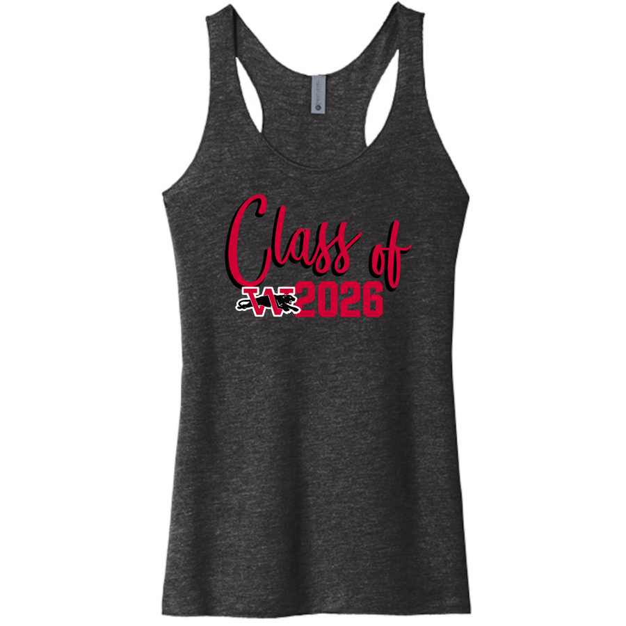 WILMOT UNION HIGH SCHOOL PANTHERS <span class="pdp-name-mascot">WILMOT PANTHERS</span> Next Level Apparel Women's Tri-Blend Racerback Tank