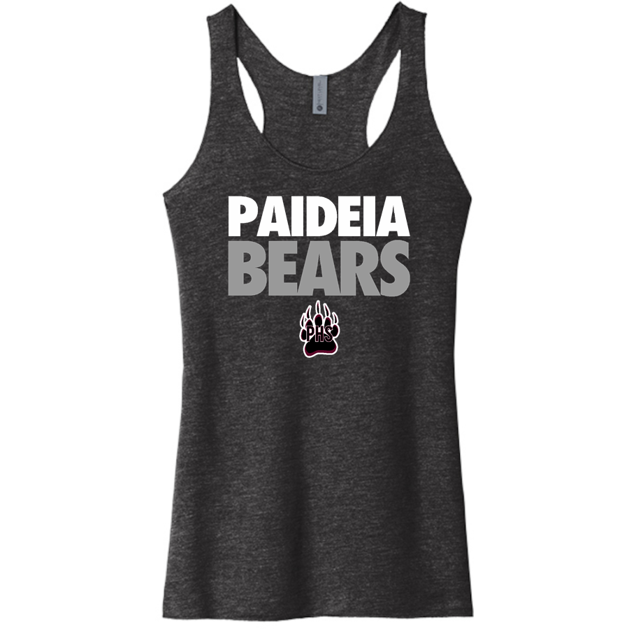 Paideia High Bears <span class="pdp-name-mascot">Paideia High School Bears</span> Next Level Apparel Women's Tri-Blend Racerback Tank