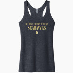 DELAWARE MILITARY ACADEMY SEAHAWKS STORE Next Level Apparel Women's Tri-Blend Racerback Tank Front Thumbnail