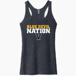 Victor Blue Devils Next Level Apparel Women's Tri-Blend Racerback Tank Front Thumbnail