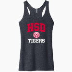 HARMONY SCHOOL OF DISCOVERY TIGERS Next Level Apparel Women's Tri-Blend Racerback Tank Front Thumbnail