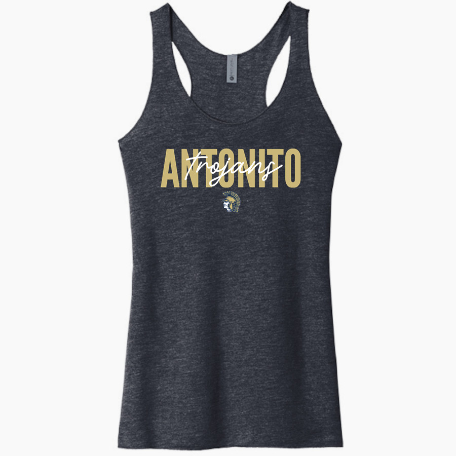 Antonito Trojans <span class="pdp-name-mascot">South Conejos Antonito Trojans</span> Next Level Apparel Women's Tri-Blend Racerback Tank