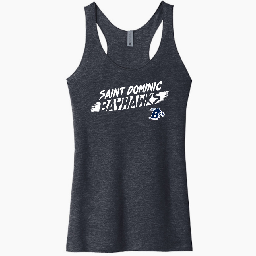 SAINT DOMINIC HIGH SCHOOL BAYHAWKS <span class="pdp-name-mascot">SAINT DOMINIC BAYHAWKS</span> Next Level Apparel Women's Tri-Blend Racerback Tank
