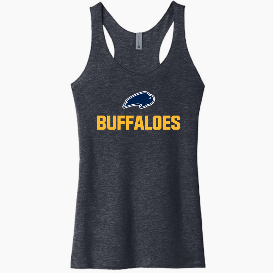 Elm Creek Buffaloes <span class="pdp-name-mascot">Elm Creek Buffaloes</span> Next Level Apparel Women's Tri-Blend Racerback Tank