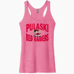 Pulaski Red Raiders Next Level Apparel Women's Tri-Blend Racerback Tank Front Thumbnail
