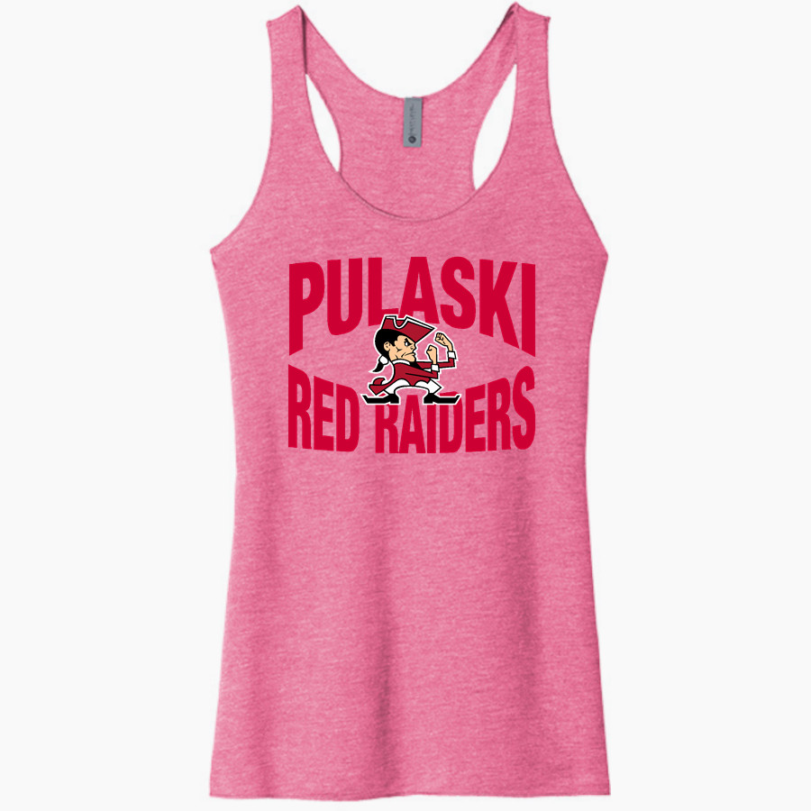 Pulaski Red Raiders Next Level Apparel Women's Tri-Blend Racerback Tank