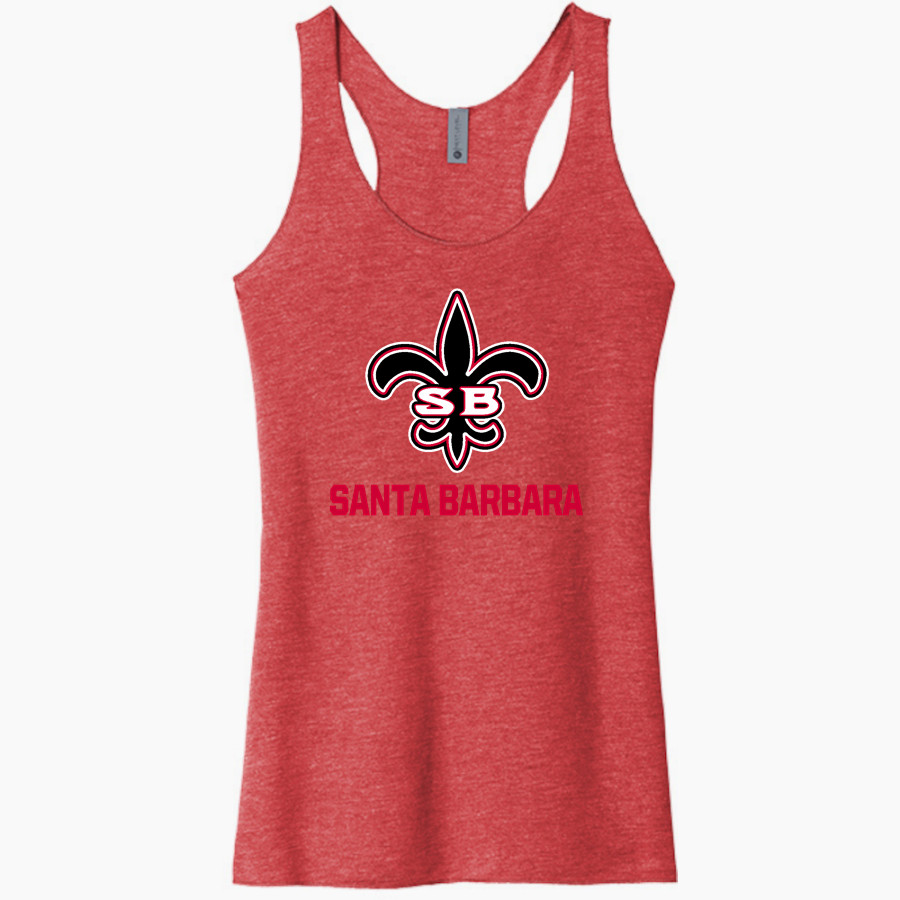 Santa Barbara Saints Football <span class="pdp-name-mascot">Santa Barbara Saints Football</span> Next Level Apparel Women's Tri-Blend Racerback Tank