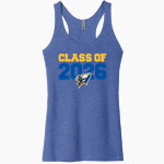 CRETE-MONEE HIGH SCHOOL WARRIORS <span class="pdp-name-mascot">CRETE - MONEE WARRIORS</span> Next Level Apparel Women's Tri-Blend Racerback Tank Front Thumbnail