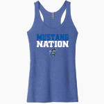 MacArthur Elementary Mustangs <span class="pdp-name-mascot">McArthur Elementary</span> Next Level Apparel Women's Tri-Blend Racerback Tank Front Thumbnail