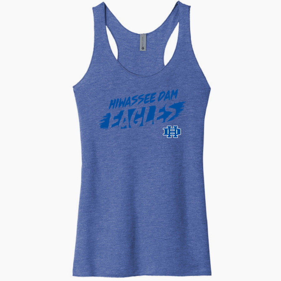HIWASSEE DAM HIGH SCHOOL EAGLES <span class="pdp-name-mascot">HIWASSEE DAM EAGLES</span> Next Level Apparel Women's Tri-Blend Racerback Tank