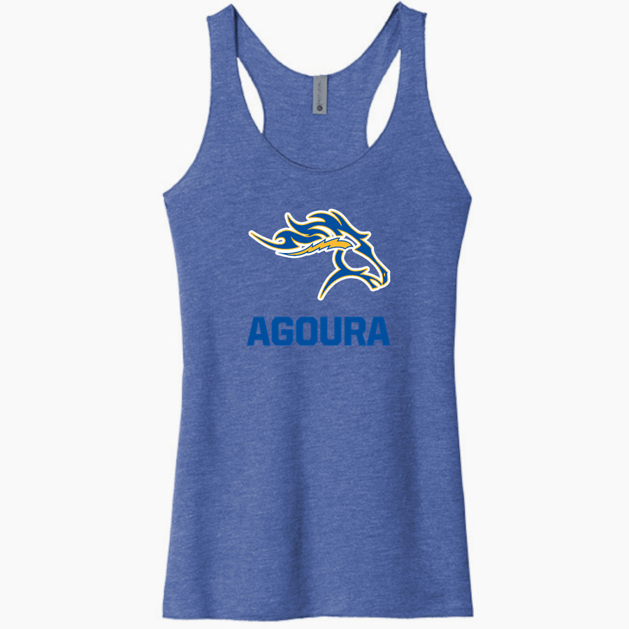 AGOURA HIGH SCHOOL CHARGERS Next Level Apparel Women's Tri-Blend Racerback Tank