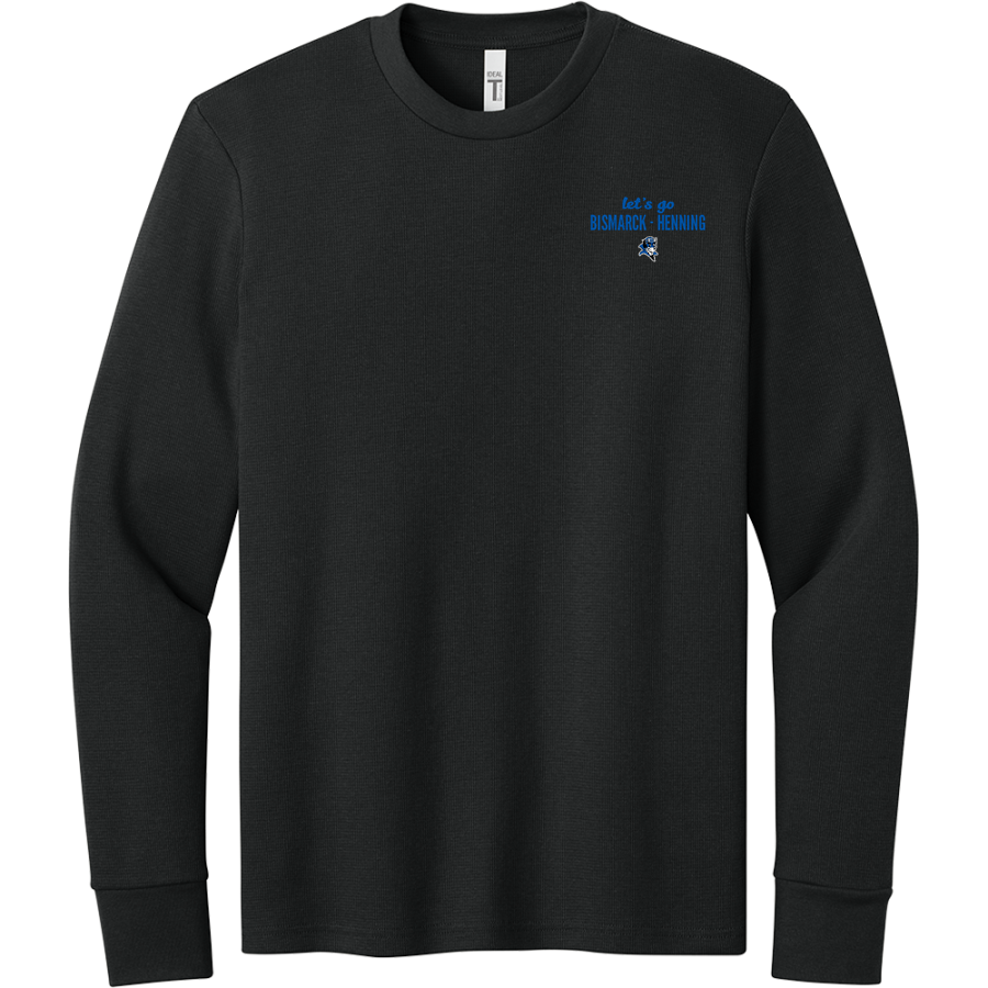 BISMARCK-HENNING HIGH SCHOOL BLUE DEVILS <span class="pdp-name-mascot">BISMARCK - HENNING BLUE DEVILS</span> Next Level Apparel Unisex Ideal Thermal Long Sleeve Tee