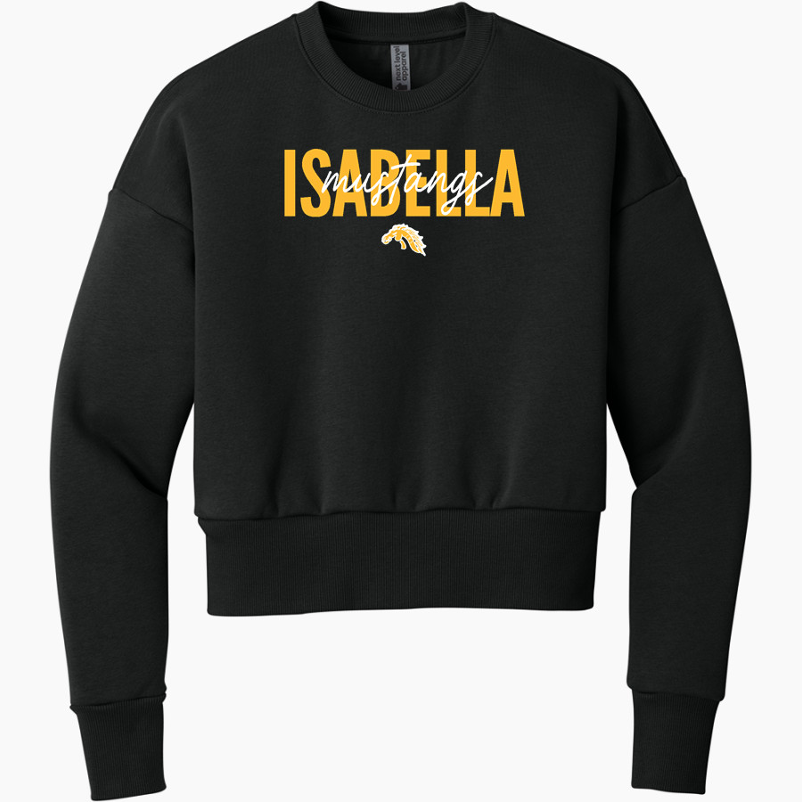 ISABELLA HIGH SCHOOL MUSTANGS <span class="pdp-name-mascot">ISABELLA MUSTANGS</span> Next Level Apparel Women's Heavyweight Sweatshirt