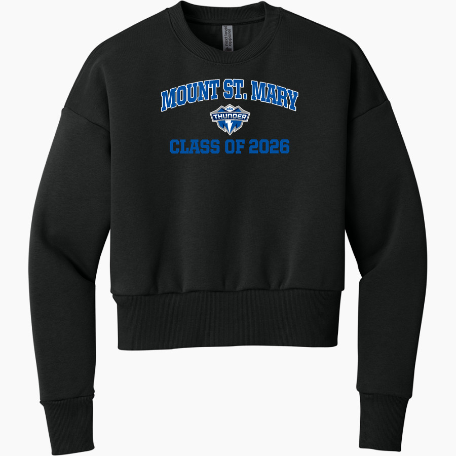 Mount St. Mary Academy believe in the boom <span class="pdp-name-mascot">Mount Saint Mary Academy Thunder</span> Next Level Apparel Women's Heavyweight Sweatshirt