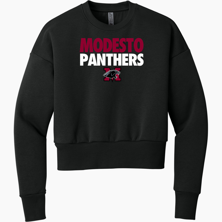 MODESTO HIGH SCHOOL PANTHERS <span class="pdp-name-mascot">MODESTO PANTHERS</span> Next Level Apparel Women's Heavyweight Sweatshirt
