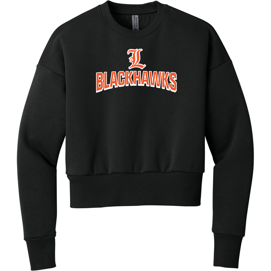 LESLIE HIGH SCHOOL BLACKHAWKS <span class="pdp-name-mascot">LESLIE BLACKHAWKS</span> Next Level Apparel Women's Heavyweight Sweatshirt