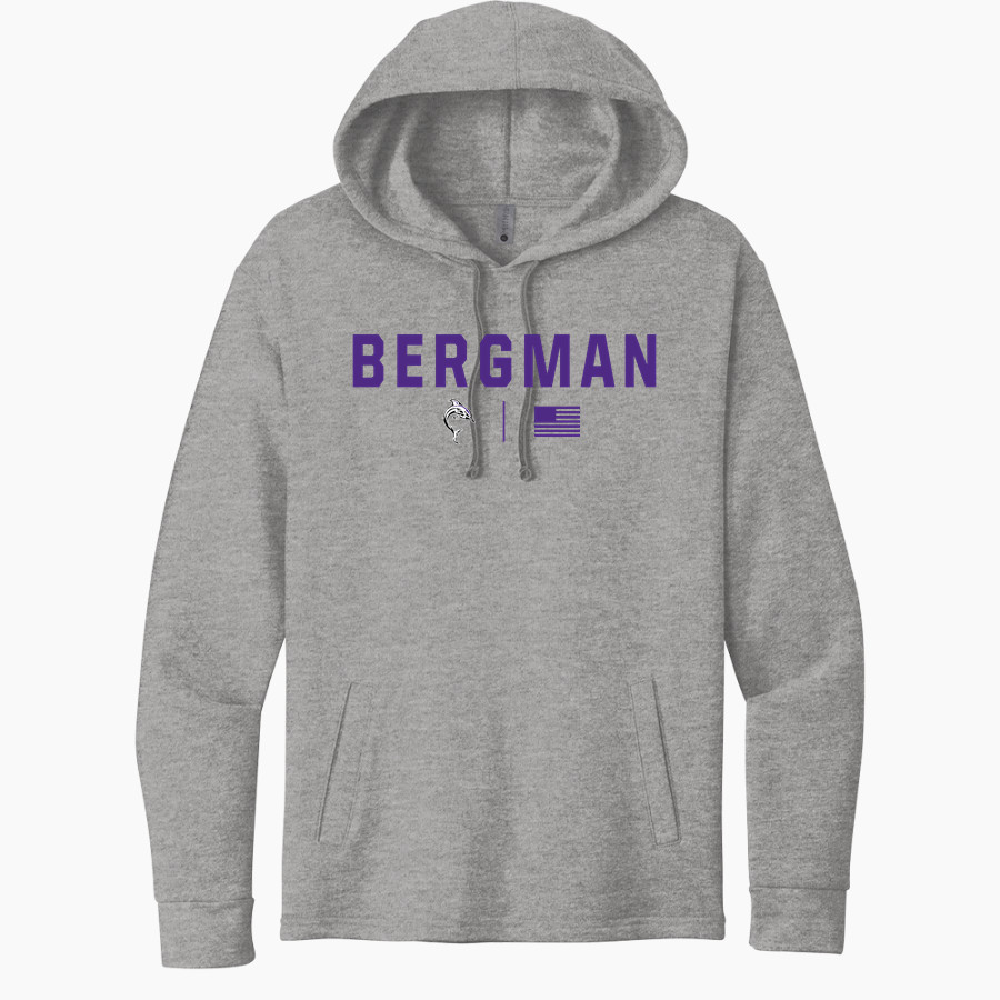 Bergman Dolphins <span class="pdp-name-mascot">Frank V. Bergman Elementary Dolphins</span> Next Level Apparel Unisex Malibu Pullover Hoodie
